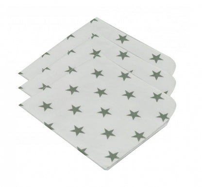Asmi Moltontuch 3er Pack Sterne 40x40 cm kochfest