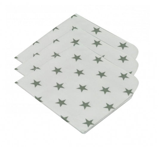 Asmi Moltontuch 3er Pack Sterne 40x40 cm kochfest