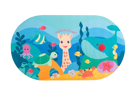 Vulli Kinder Baby Anti-Rutsch Badewannen Matte Bath Mat 70x39 cm Sophie la girafe, mit Hitzesensor