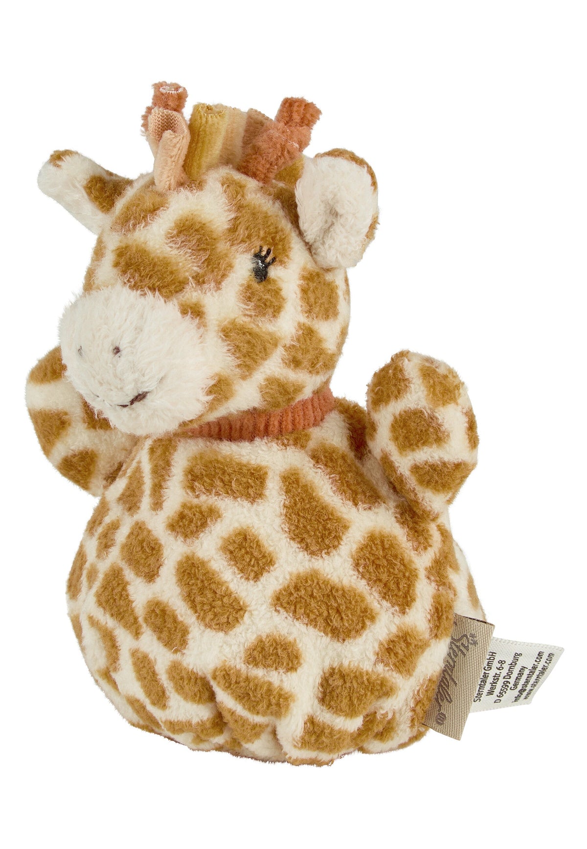 Sterntaler Knuddelsäckchen Rassel mit Knisterpapier Giraffe Kaya Gelb
