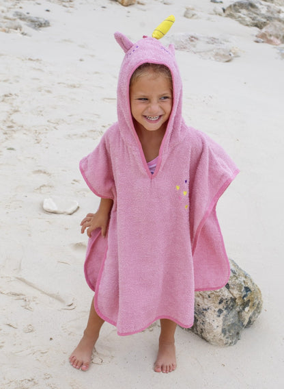 Playshoes Frottee Poncho Einhorn Rosa