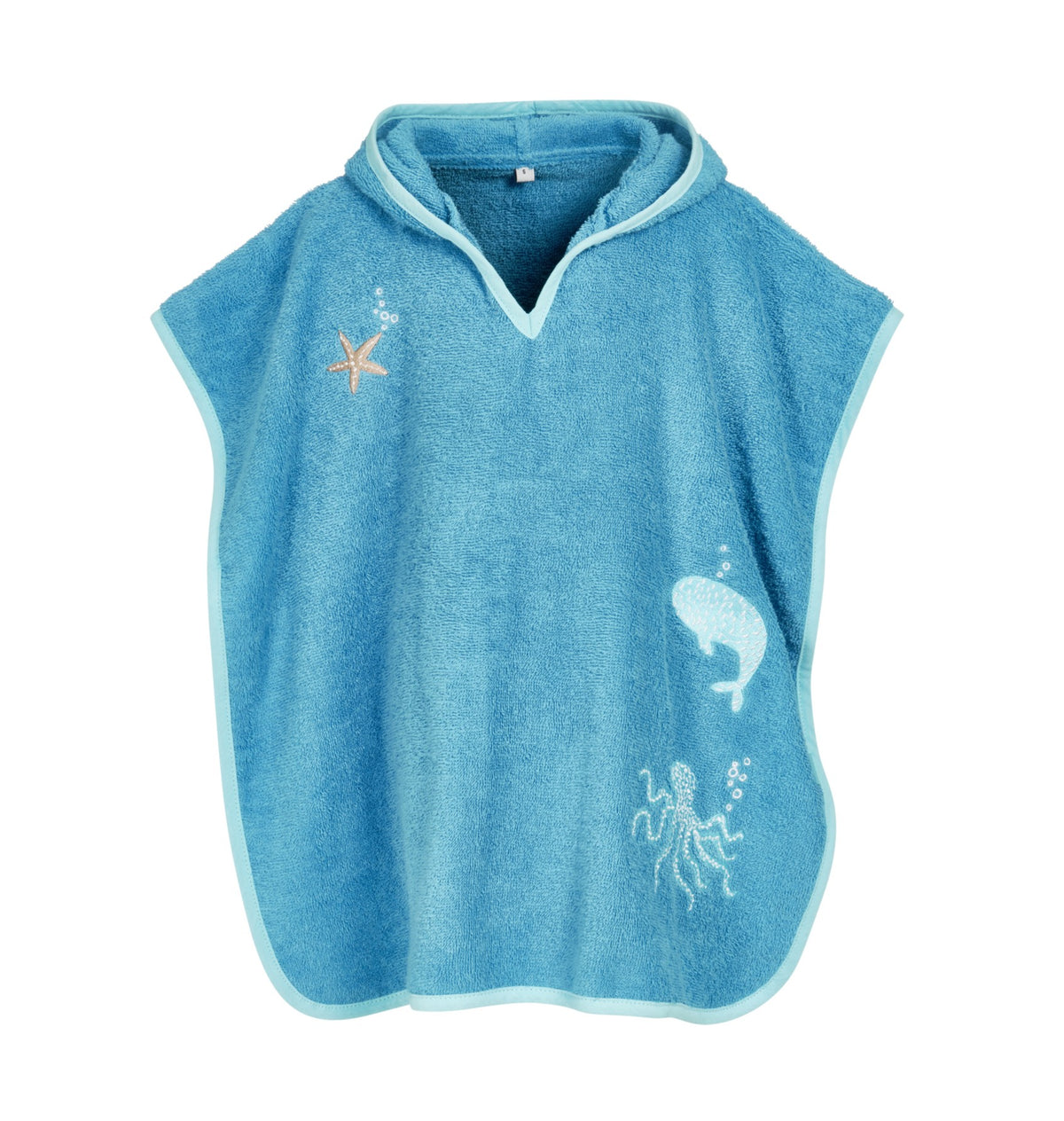 Playshoes Frottee Poncho Meerestiere Blau