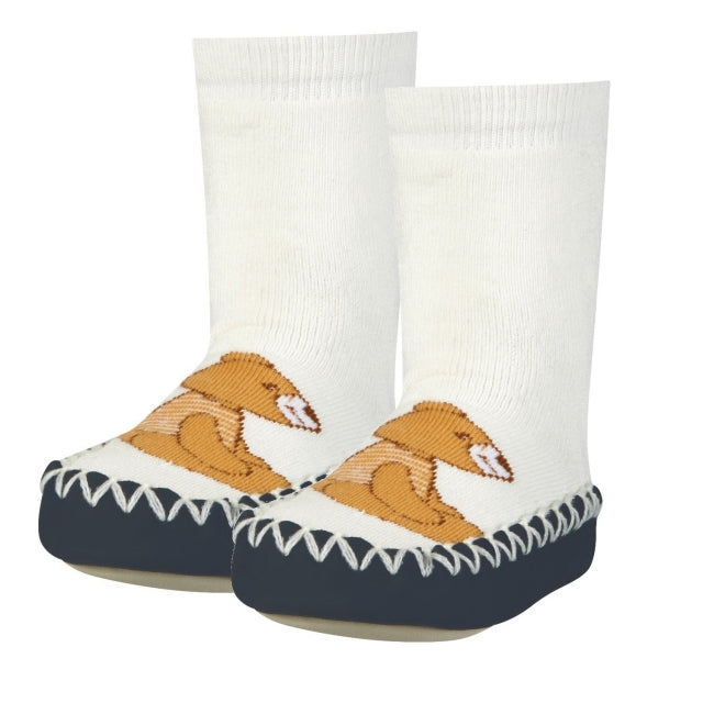 Playshoes Hüttenschuh Teddy Natur