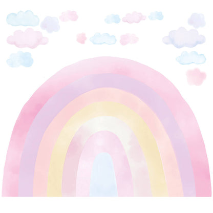 Pastelowe Love Wandaufkleber Sticker Rainbow Regenbogen