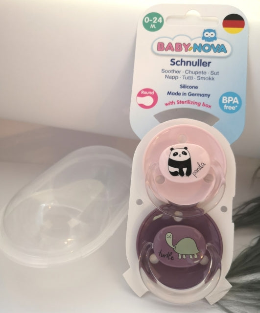 Baby Nova Schnuller Kirschform inkl. Box im 2er Pack