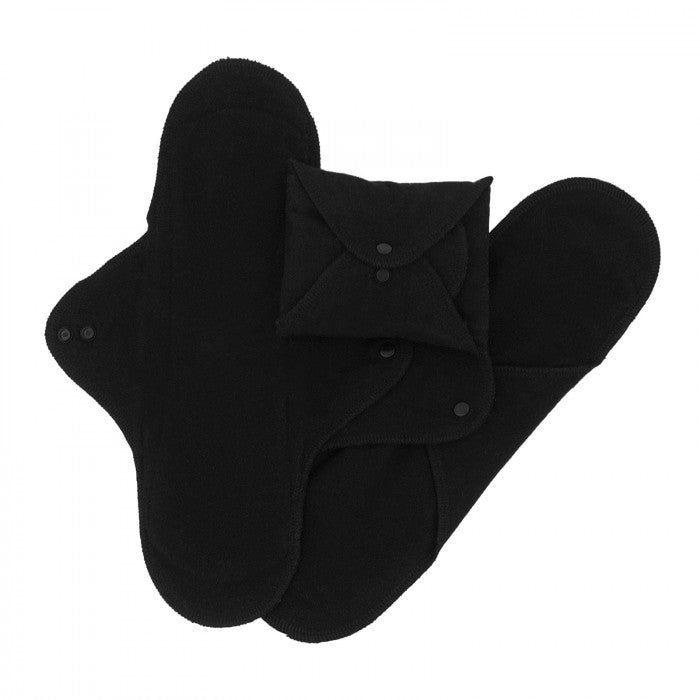 ImseVimse waschbare Damenbinden Black 3er