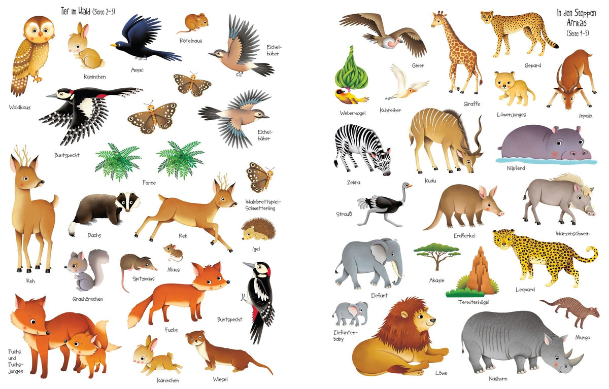 Usborne Kinder Stickerbuch: In der Natur