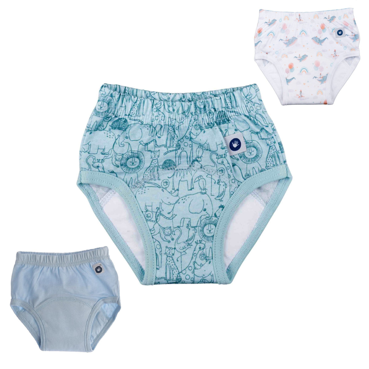 xkko Kinder Trainerhosen 3er Set Blau - ideal für Töpfchentraining