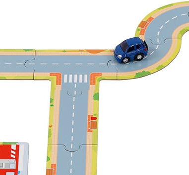 Goki Spiel Straße mit 2 Autos 3J+