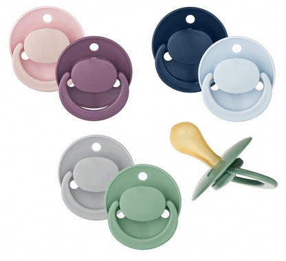 Baby Nova Schnuller Kirschform Naturkautschuk im 2er Pack - Einfarbig