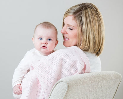 lulujo Baumwoll Strickdecke Baby Kuscheldecke