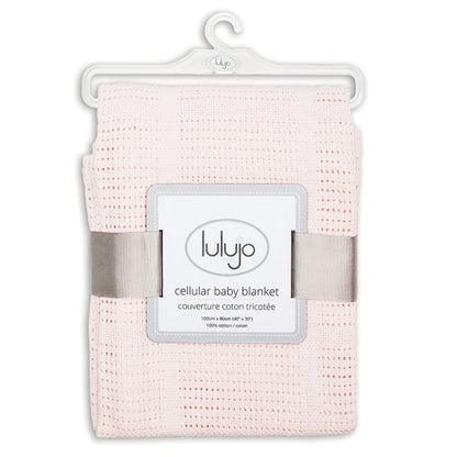 lulujo Baumwoll Strickdecke Baby Kuscheldecke