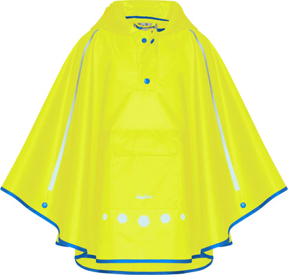 Playshoes Regencape Regenponcho Signalgelb mit Reflektorstreifen