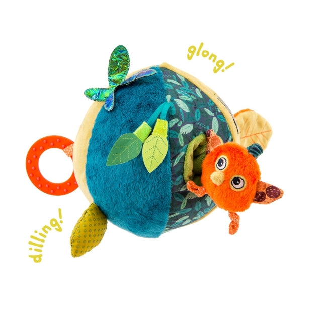 Moulin Roty Spielball Dschungel mit Knisterpapier Rassel Beißring