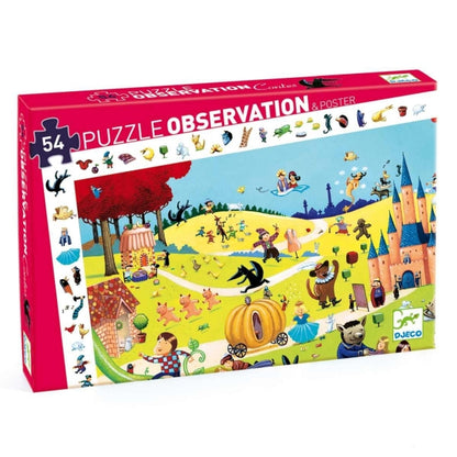 Djeco 54 Teile Wimmelpuzzle: Märchenwelt 4J+