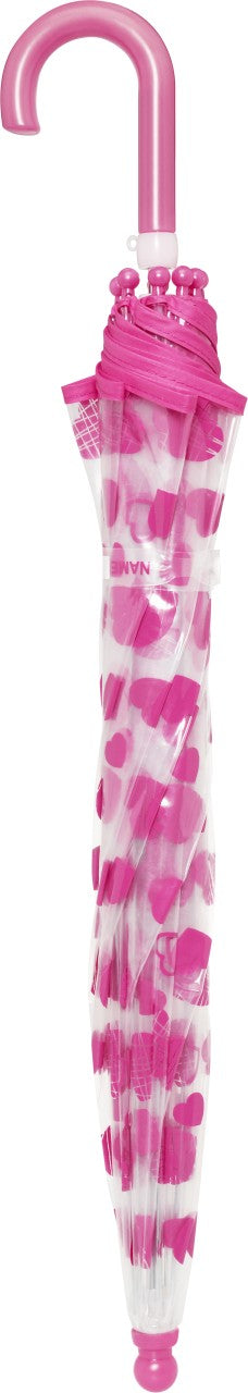 Playshoes Regenschirm Herzchen Transparent