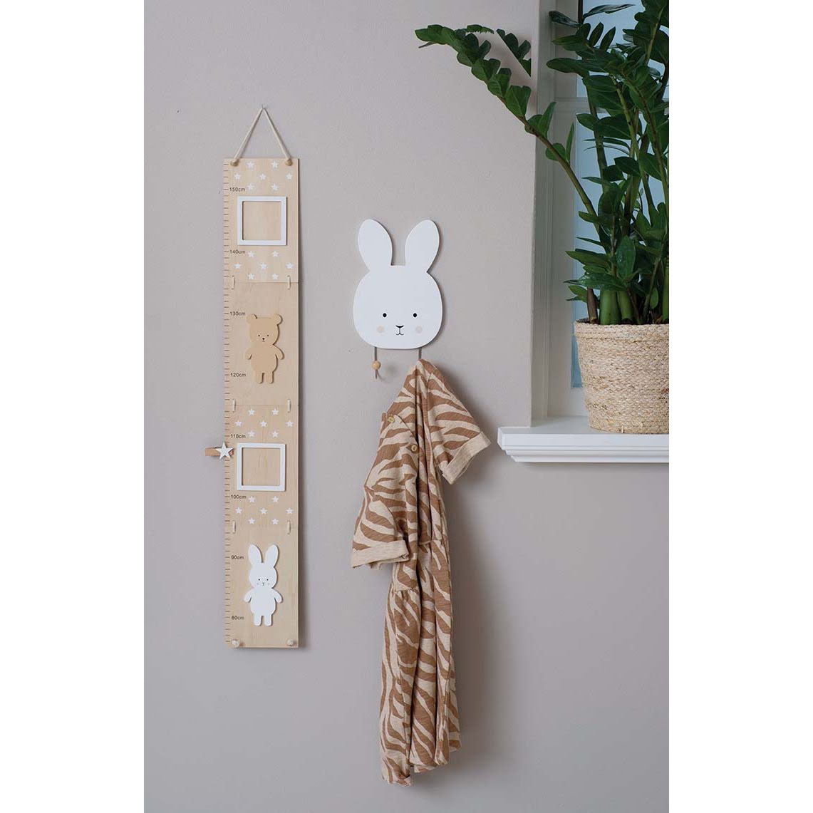 Jabadabado Kindergarderobe Hase m. 2 Haken