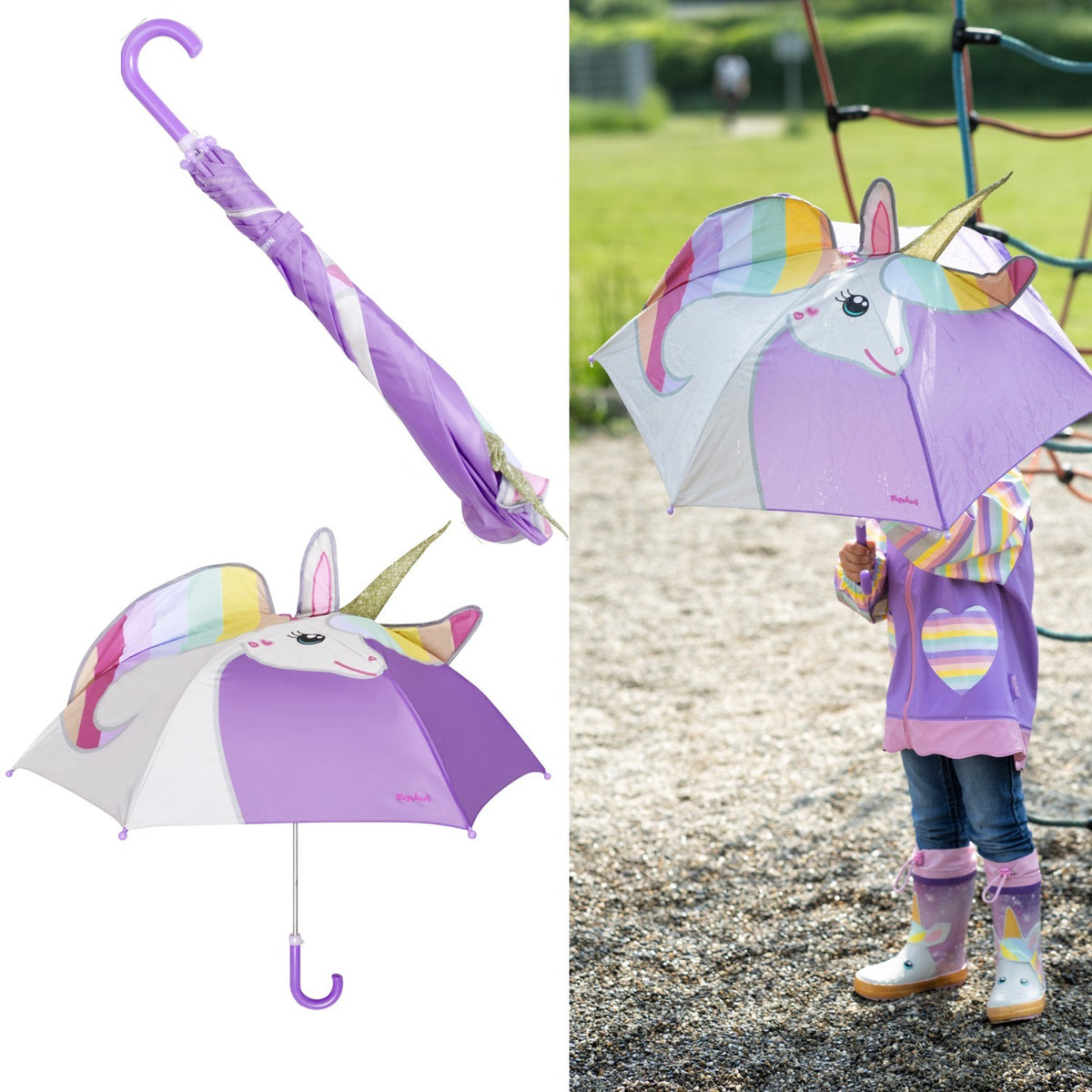 Playshoes Regenschirm Einhorn