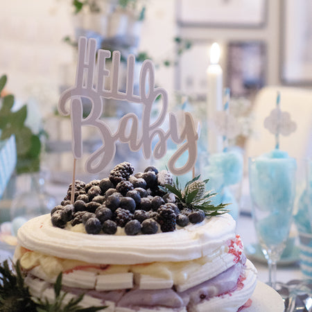 Jabadabado Babyshower Caketopper Kuchendeko Hello Baby