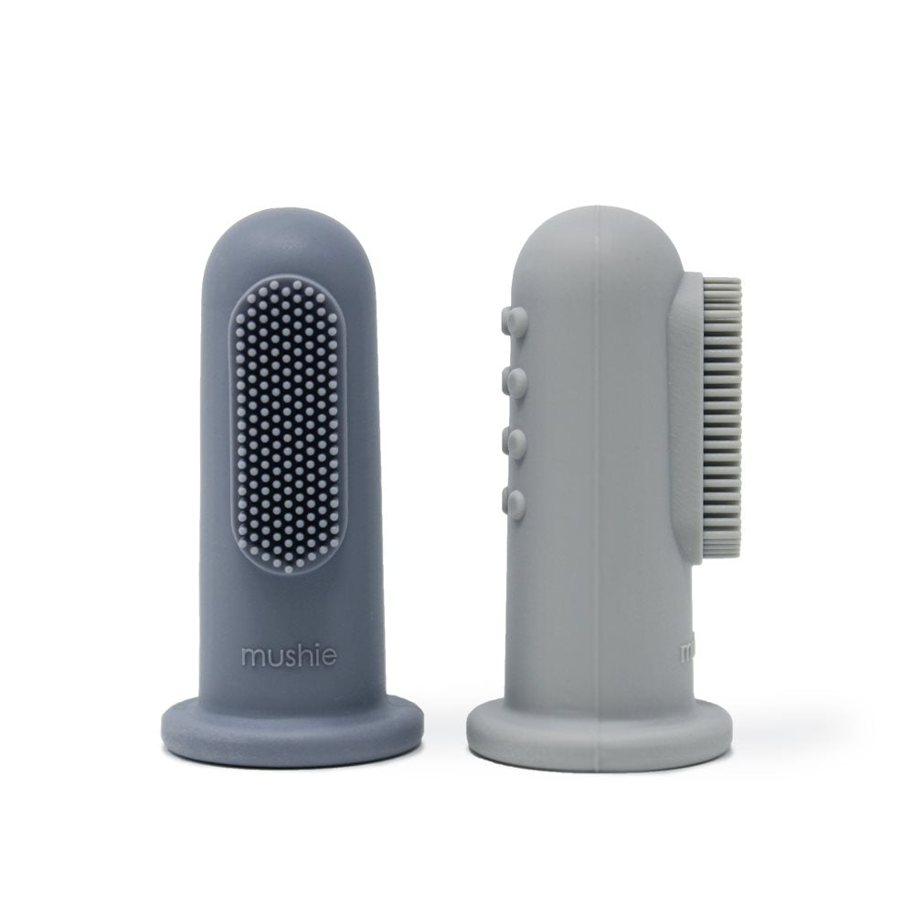 mushie Zahnpflege Fingerling 2er Set Silikon