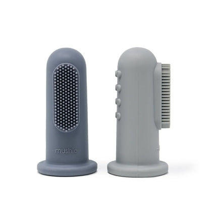 mushie Zahnpflege Fingerling 2er Set Silikon