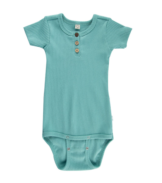 Iobio Body Style HENRY Wide Rib Ocean Türkis Kurzarm