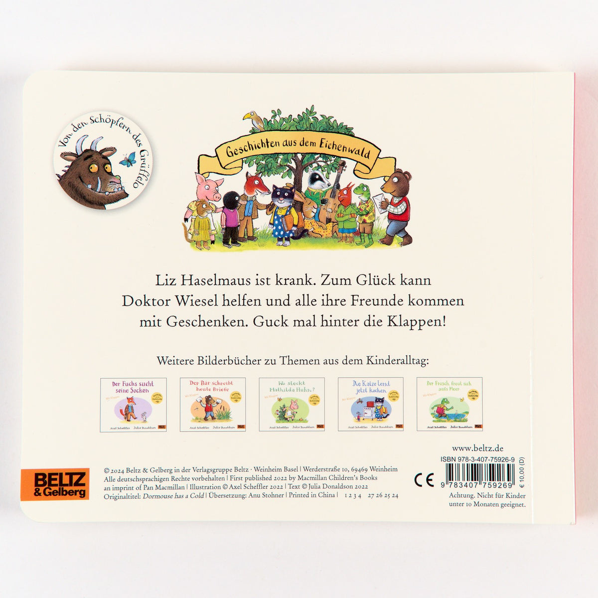 Liz Haselmaus ist heute krank Klappenbuch von Scheffler & Donaldson