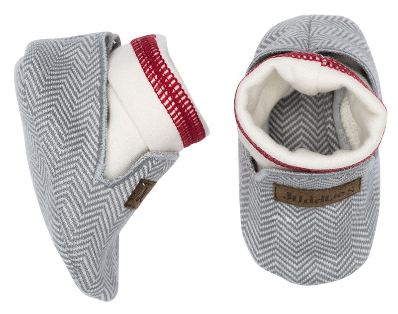 Juddlies weiche Babyschuhe Cottage Driftwood Grey in Geschenkbox