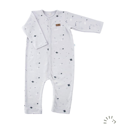 iobio Babyoverall Einteiler Stardust Planeten hellgrau