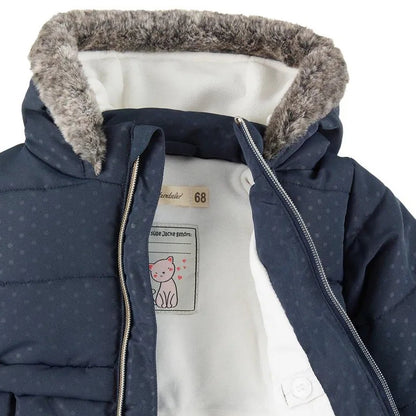 Sterntaler Winterjacke Wintermantel Pünktchen Dunkelblau