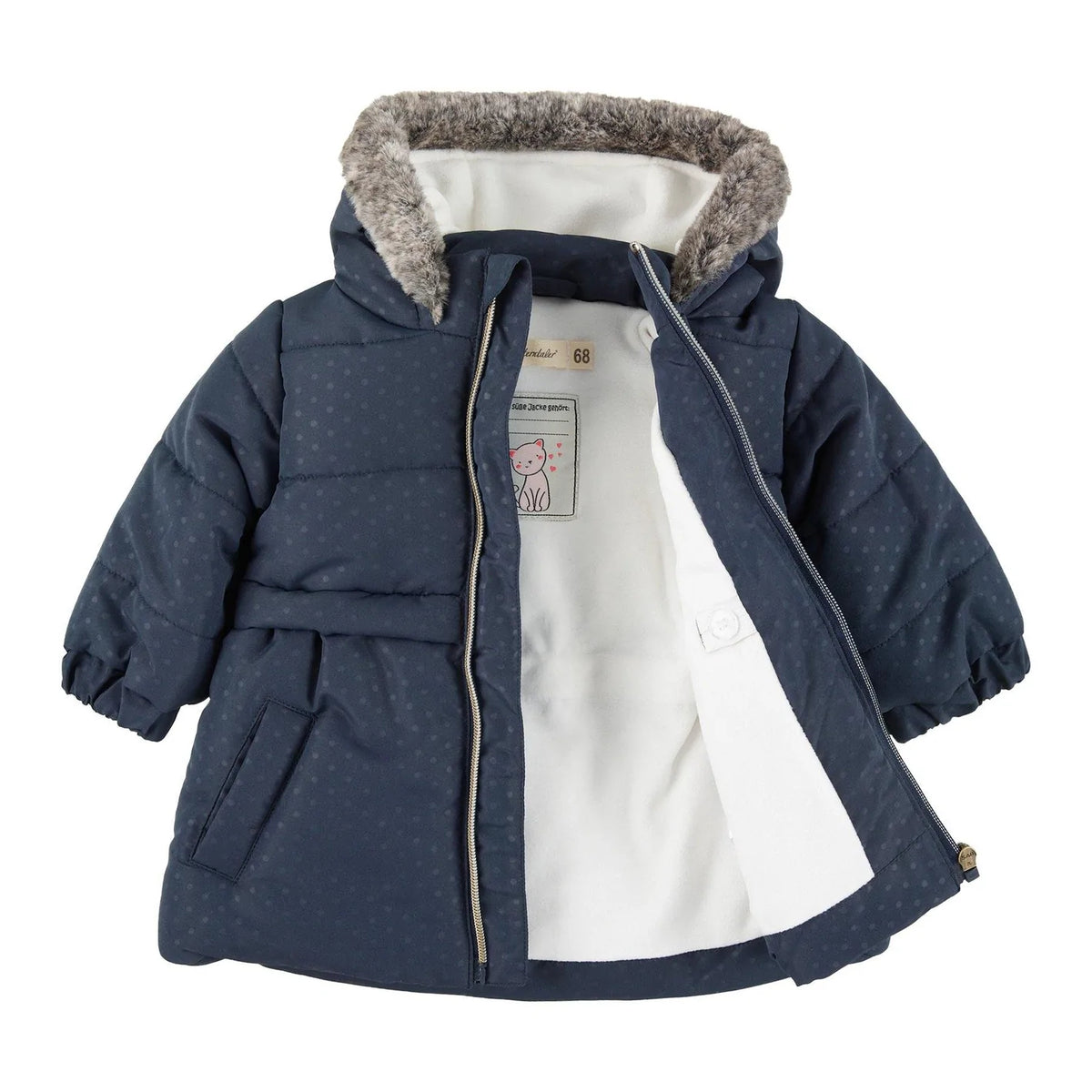 Sterntaler Winterjacke Wintermantel Pünktchen Dunkelblau