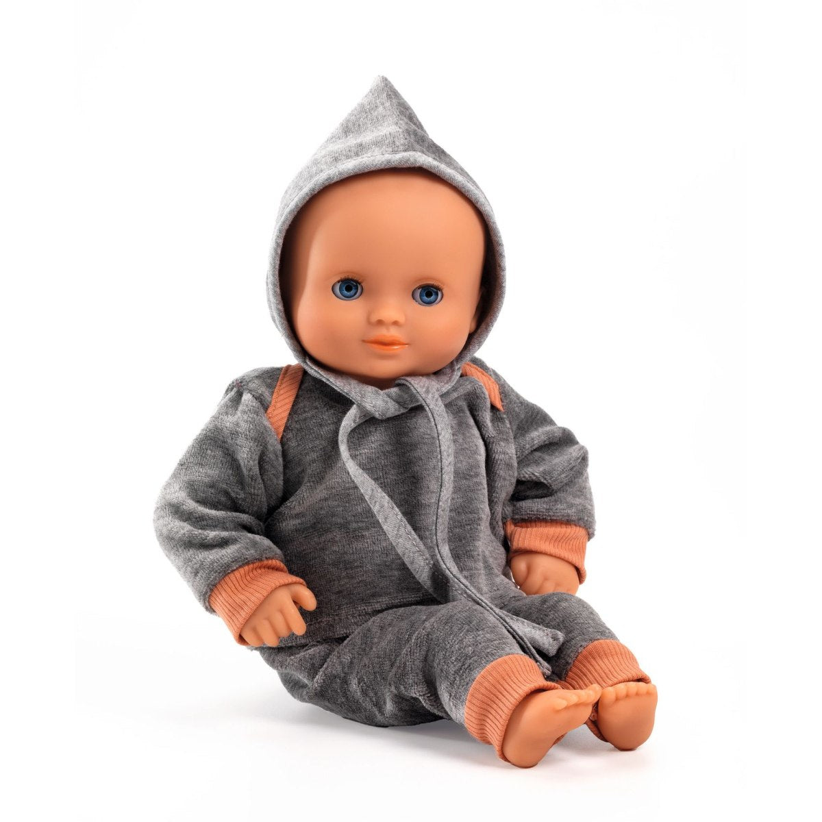 Djeco Puppenkleidung Pomea Pearl Grey Mütze, Hose & Pulli