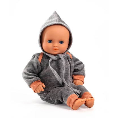 Djeco Puppenkleidung Pomea Pearl Grey Mütze, Hose & Pulli