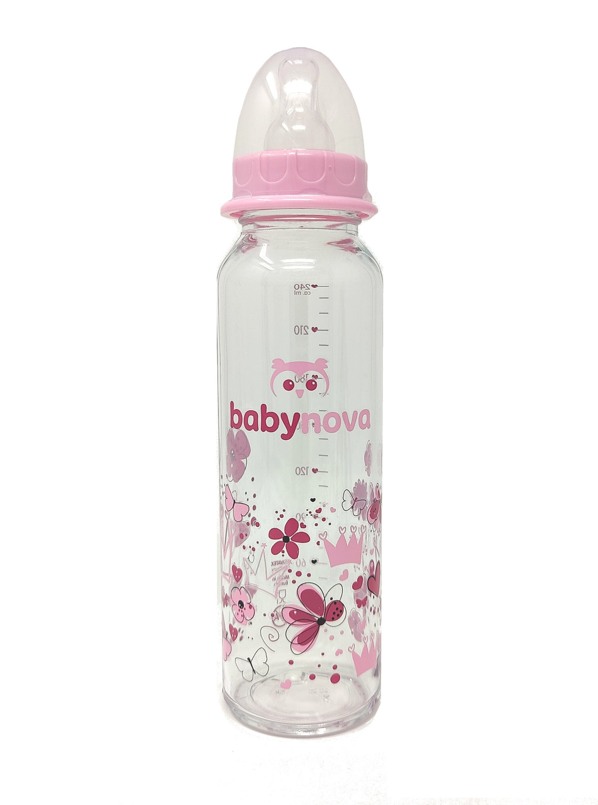 BabyNova Babyflasche Schmalhals aus Glas 120ml o. 240ml