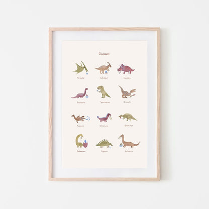 mushie Kinderzimmerposter 50x70cm Dinosaurier