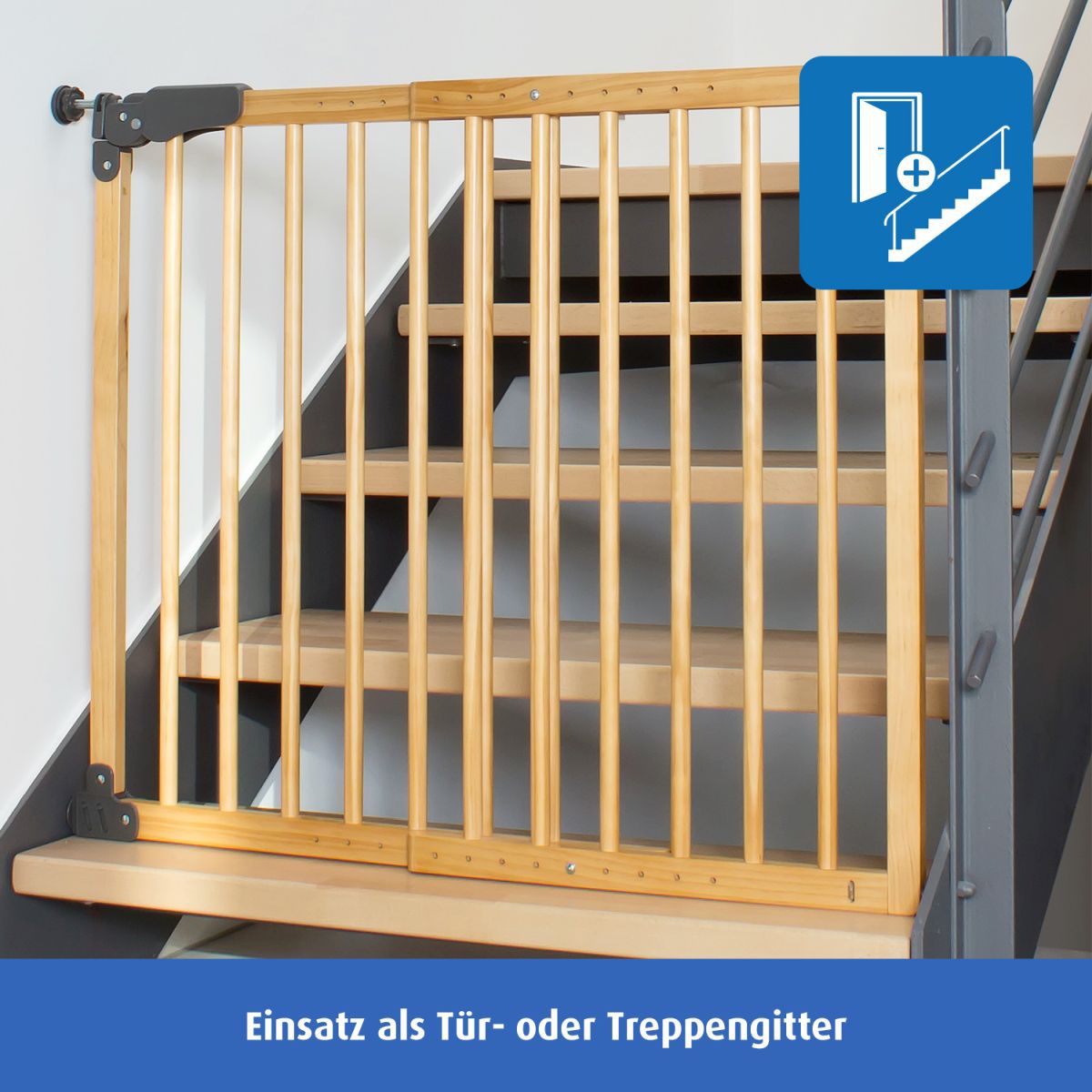 reer Basic Tür- und Treppenschutz Holz natur - zum Klemmen oder Schrauben