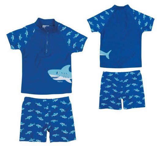 Playshoes UV Badeanzug Set Zweiteiler Hai blau