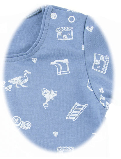 Iobio Sommer T-Shirt Single Jersey Farm Life Allover