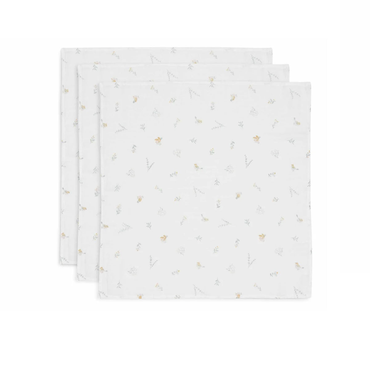 Jollein Mulltücher 70x70cm Lovely Birds 3er Pack