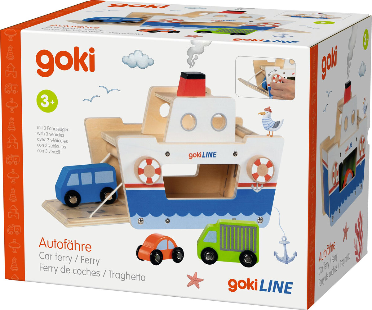 Goki Holz Autofähre 3J+