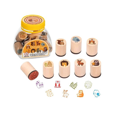 Goki Stempelset Waldtiere 9 Teile