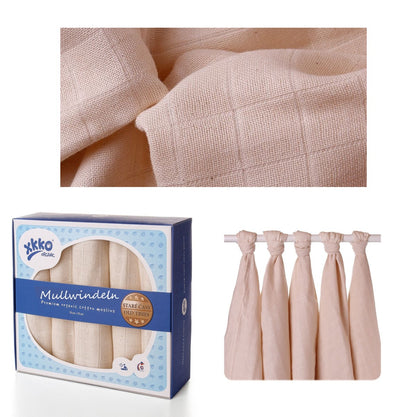 XKKO Bio Baumwolle Mullwindeln 5er Pack 70x70 cm