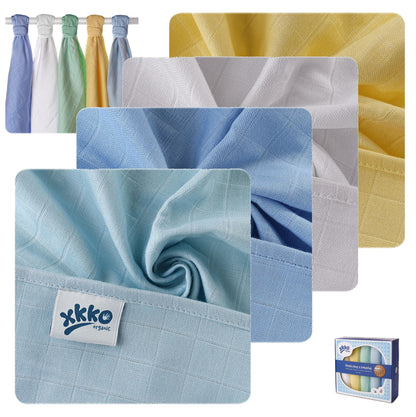 XKKO Bio Baumwolle Mullwindeln 5er Pack 70x70 cm