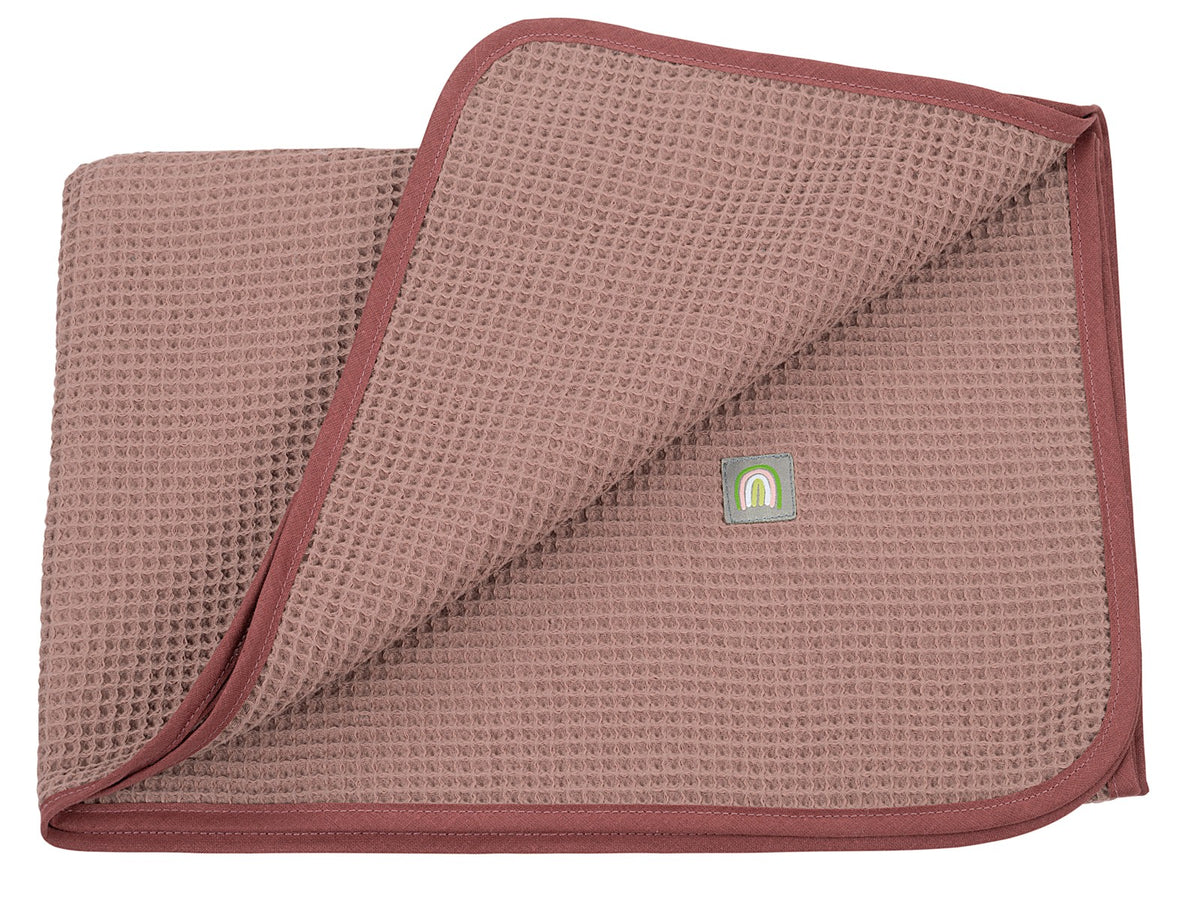 Odenwälder Babynest Waffelpiqué Kuscheldecke aus reiner Baumwolle