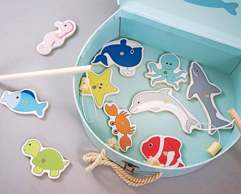 Jabadabado Kinder Angelspiel im Transportkoffer 3J+
