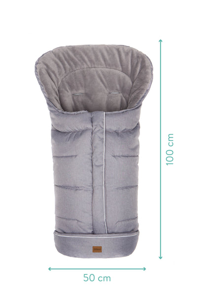 Fillikid Winter Thermo Fußsack K2 Pongee Hellgrau Melange