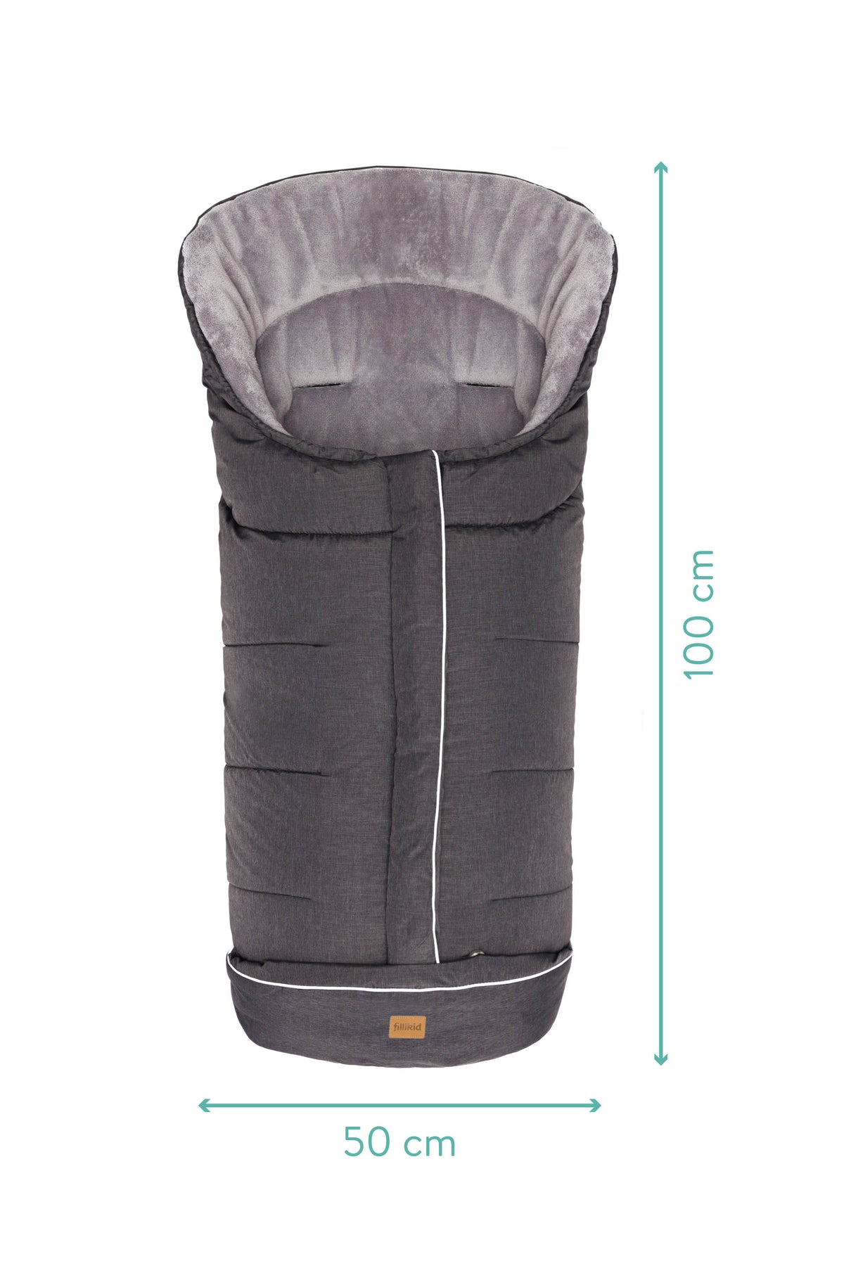 Fillikid Winter Thermo Fußsack K2 Pongee Dunkelgrau Melange