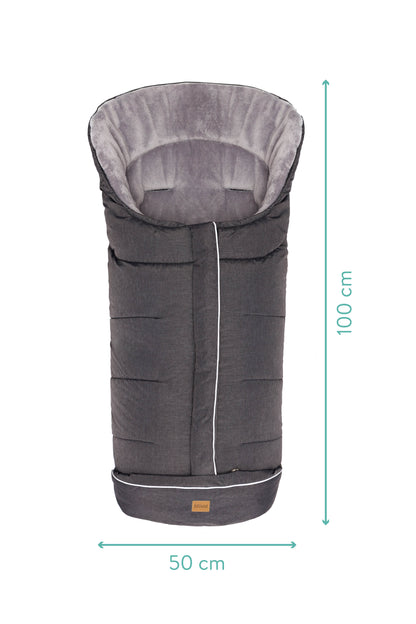 Fillikid Winter Thermo Fußsack K2 Pongee Dunkelgrau Melange