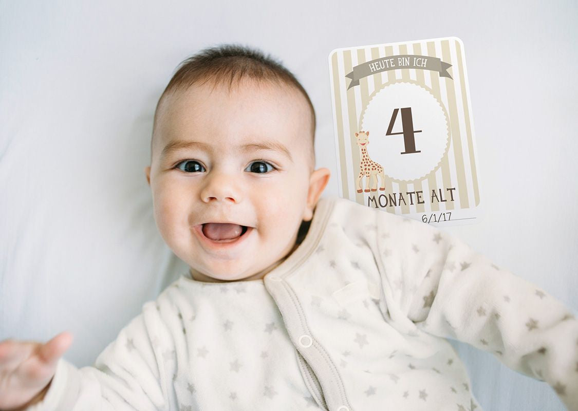Milestone Sophie la Girafe Babycards Baby's erstes Jahr