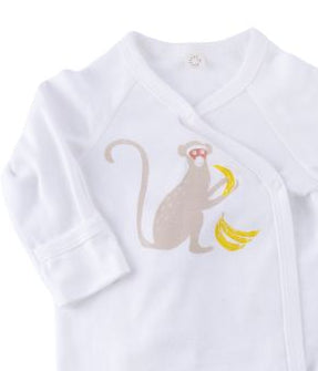 iobio Wickelbody Monkey Äffchen Langarm aus Baumwolle
